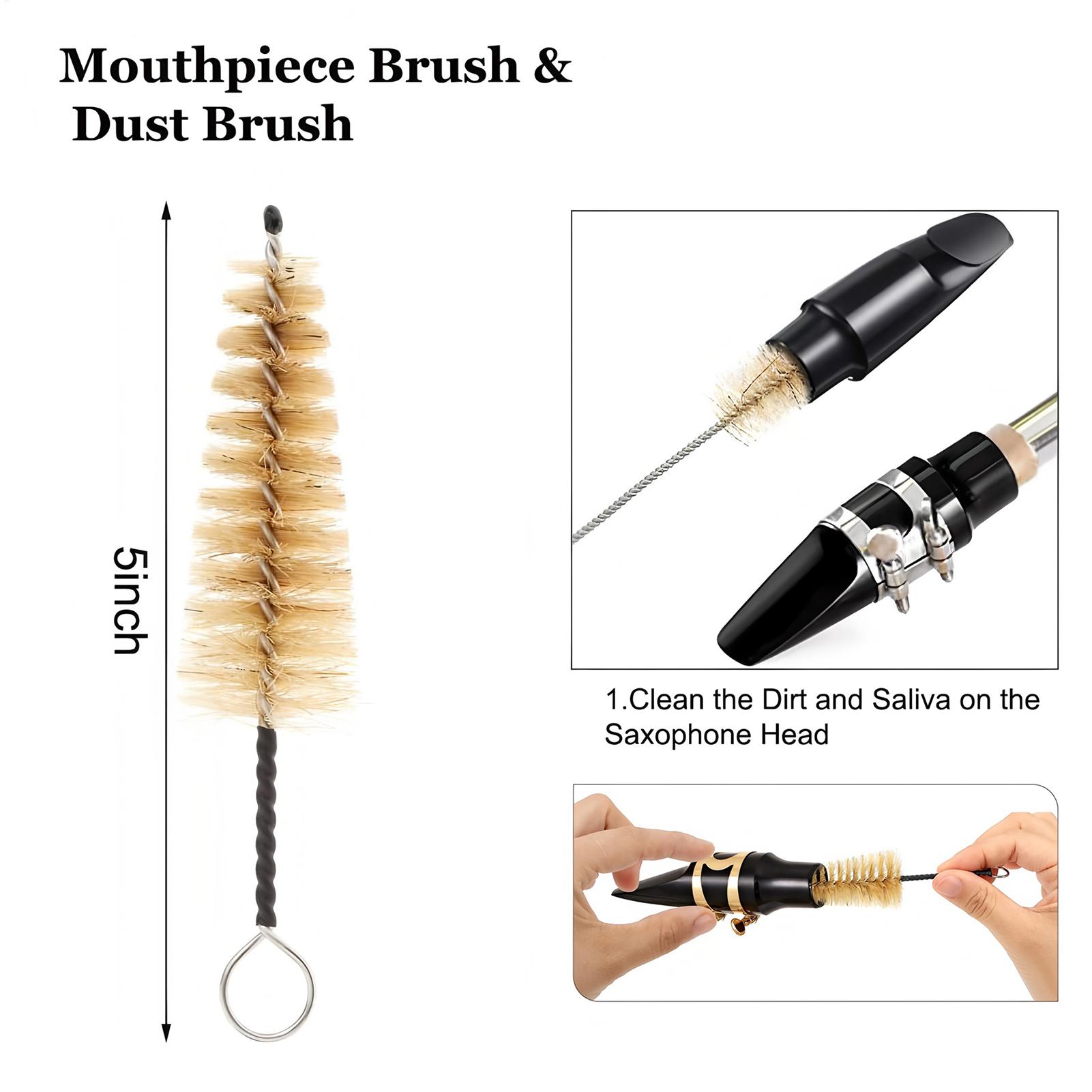 Body Brush - Kit de limpieza para saxofón, paño
