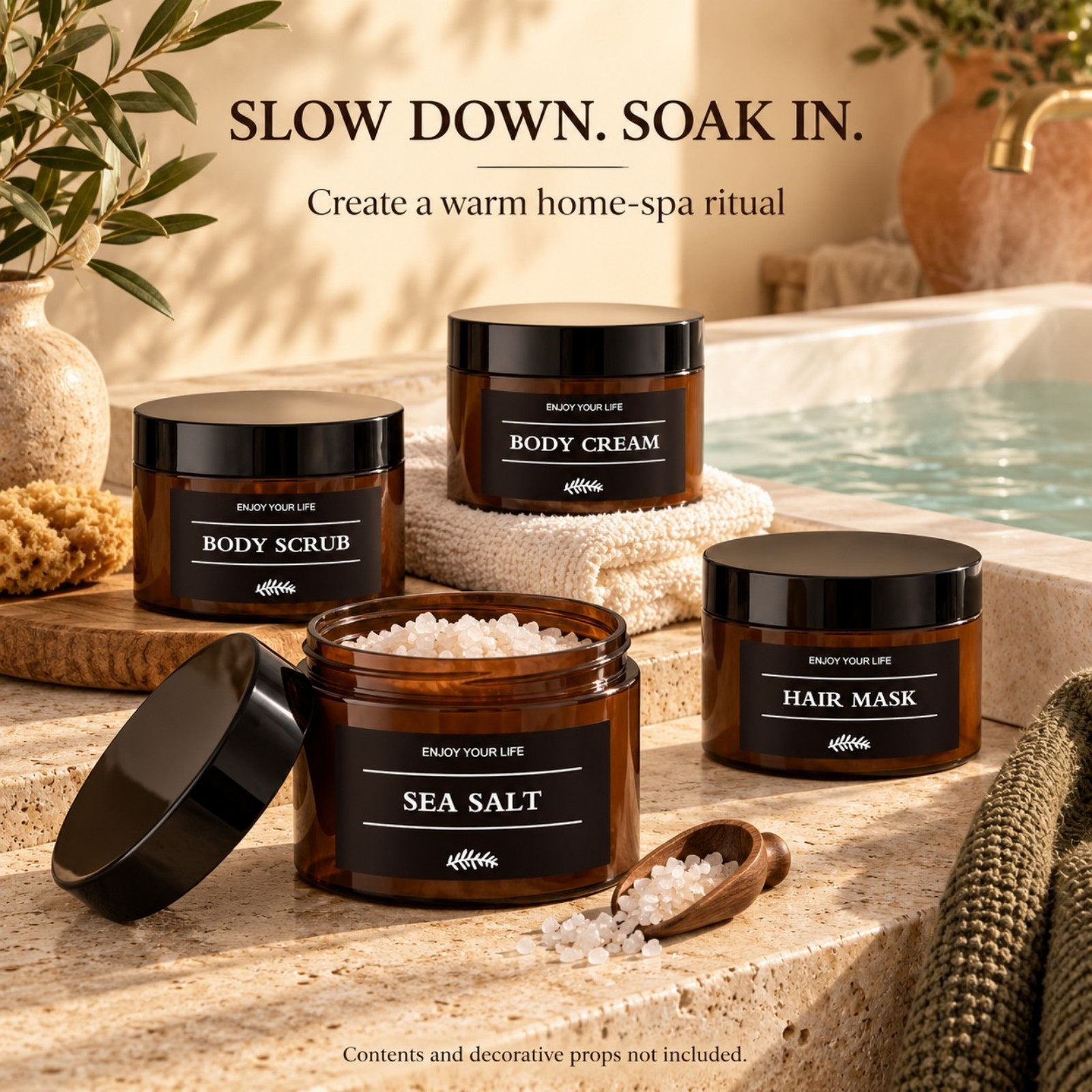 3 recipientes de plástico para - Bath Salts reseña y precio