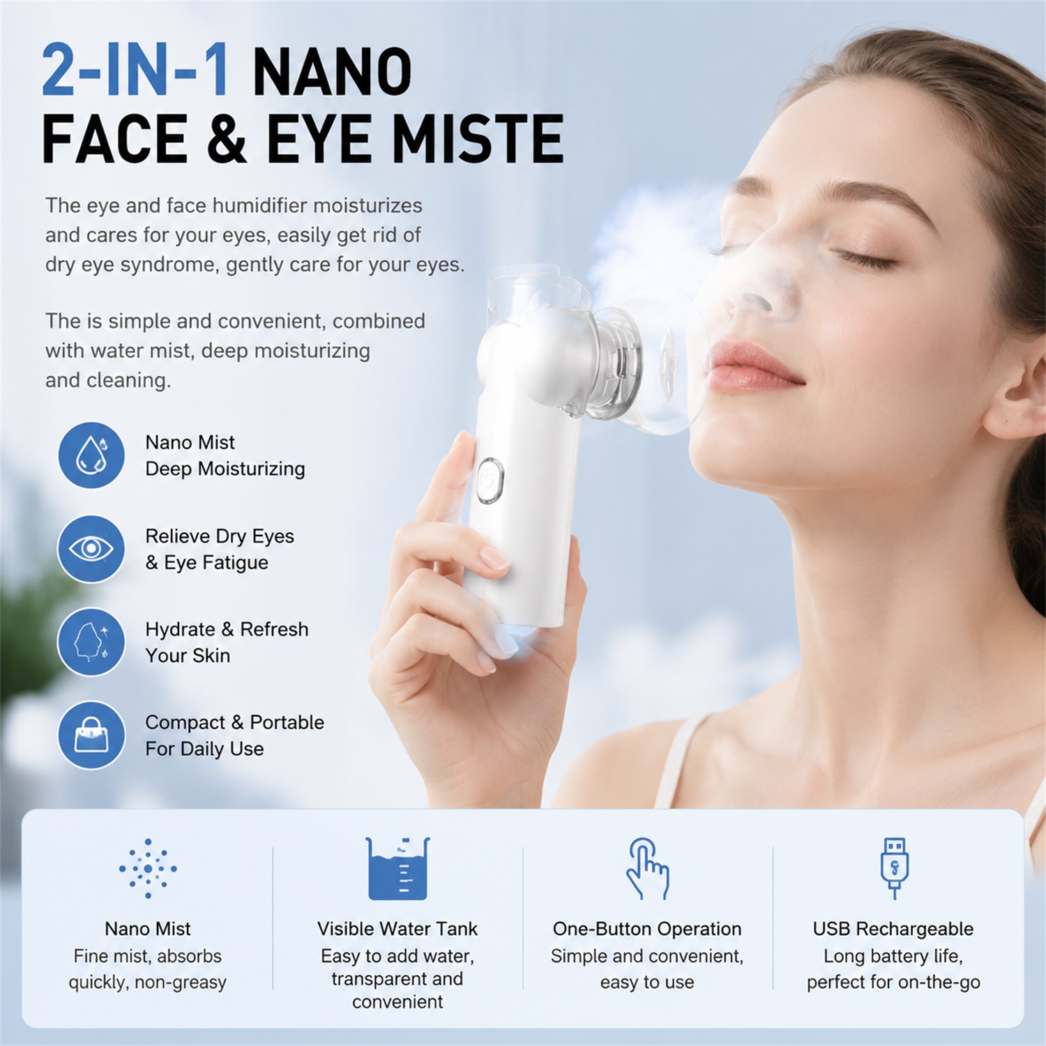 Vaporizador facial 2 en 1 con  - Face Steamer reseña y precio